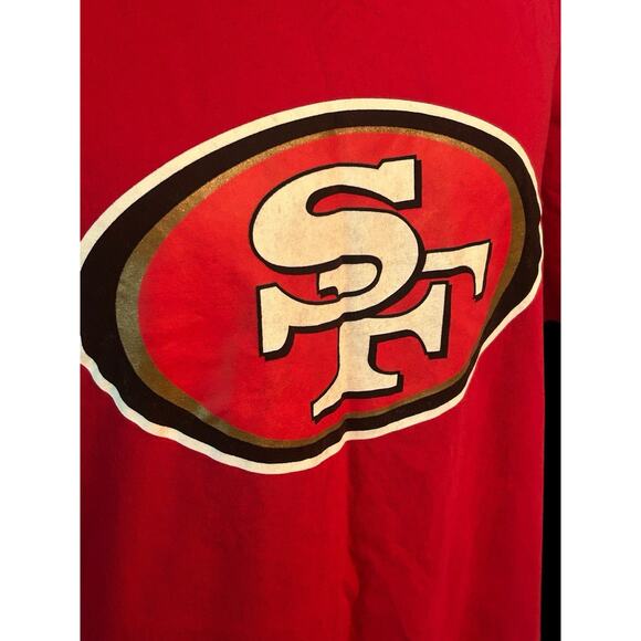 San Francisco 49ers Men T-Shirt XL Red Fanatics 49ers Logo NFL Football - Picture 2 of 6